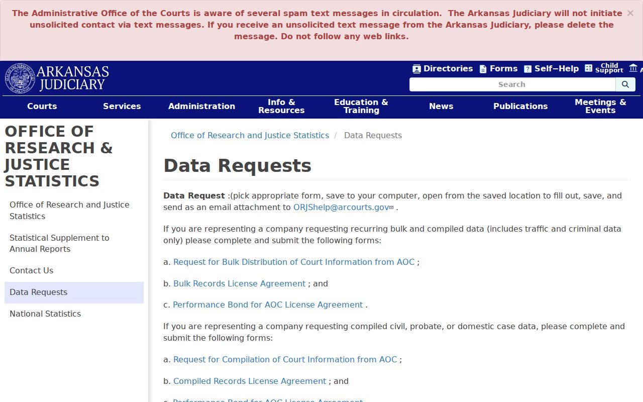 Arkansas court records request options for a Sharp County warrant check