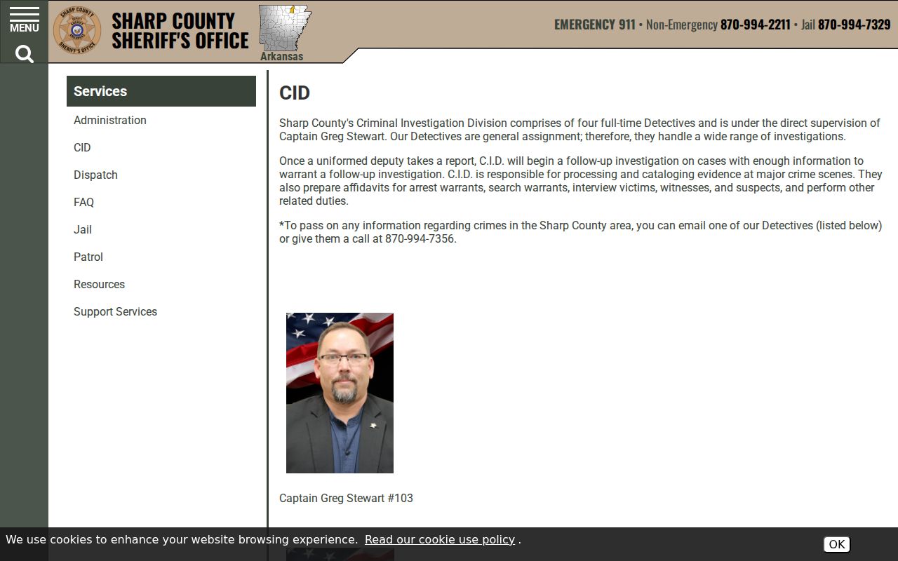 Sharp County arrest warrant affidavit work by Criminal Investigations