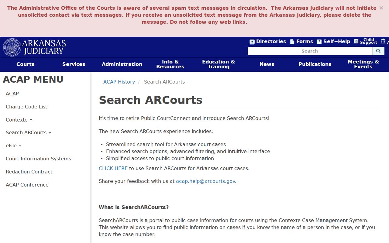 Sharp County warrant records Search ARCourts information